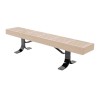 4 ft. Slatted Park Bench without Back - Plastic Coated Steel