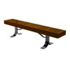 4 ft. Slatted Park Bench without Back - Plastic Coated Steel