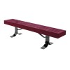 4 ft. Slatted Park Bench without Back - Plastic Coated Steel