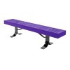 4 ft. Slatted Park Bench without Back - Plastic Coated Steel