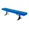 4 ft. Slatted Park Bench without Back - Plastic Coated Steel