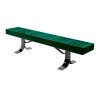 4 ft. Slatted Park Bench without Back - Plastic Coated Steel