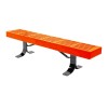 4 ft. Slatted Park Bench without Back - Plastic Coated Steel