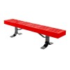 4 ft. Slatted Park Bench without Back - Plastic Coated Steel