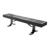 4 ft. Slatted Park Bench without Back - Plastic Coated Steel
