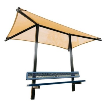  Backed Bench With Shade Canopy