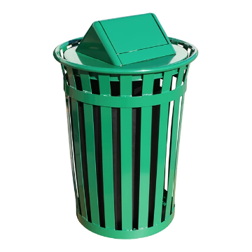 Slatted Trash Can
