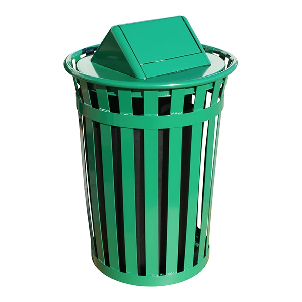 Slatted Trash Can
