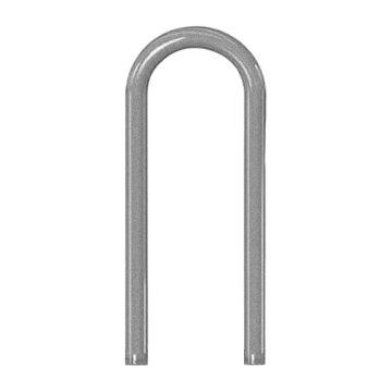 3 Space - 1 Loop Bike Rack - Galvanized Steel	