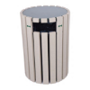 Picture of Dogipot 33 Gallon Round Trash Can with Bone Etching - Recycled Plastic - Portable 