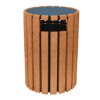 Picture of Dogipot 33 Gallon Round Trash Can with Bone Etching - Recycled Plastic - Portable 