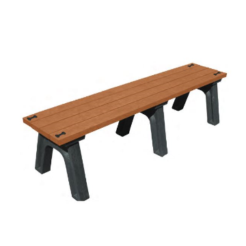 Backless Bench With Bone Etching