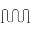 7 Space - 5 Loop Bike Rack - 3/8 In. Galvanized Steel - Surface Mount	