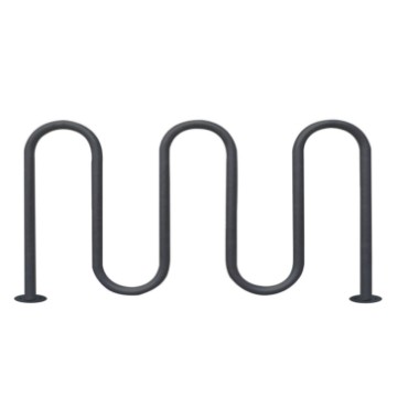 7 Space - 5 Loop Bike Rack - 3/8 In. Galvanized Steel - Surface Mount	