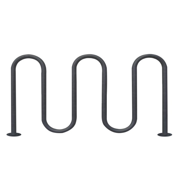 7 Space - 5 Loop Bike Rack - 3/8 In. Galvanized Steel - Surface Mount	