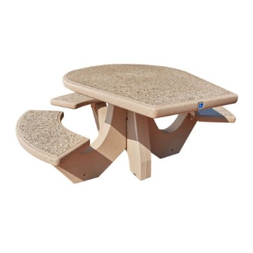DA Round Concrete Picnic Table - Bolted Frame - Portable