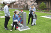 Connect 4 Park Game With Concrete And Steel Frame at Park