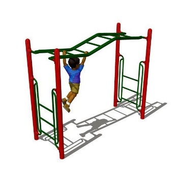 Wavy Straight Rung Overhead Ladder