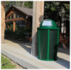 48 Gallon Metal Trash Basket With Dome Top	