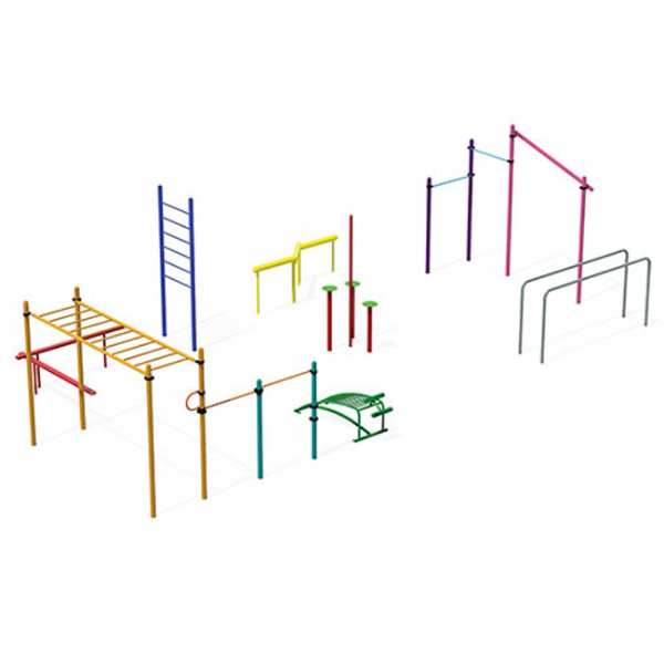 10 Station Course Outdoor Fitness Equipment For Outdoor Gyms