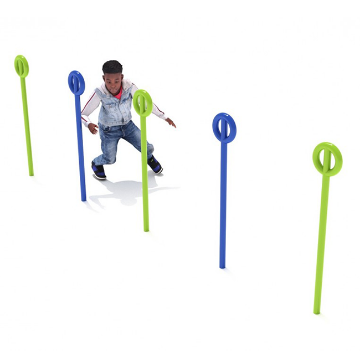 Agility Poles Children Outdoor Fitness Equipment - Set Of 5 