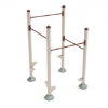 Inclined Quadruple Station Chin Up Bars Park Fitness Equipment