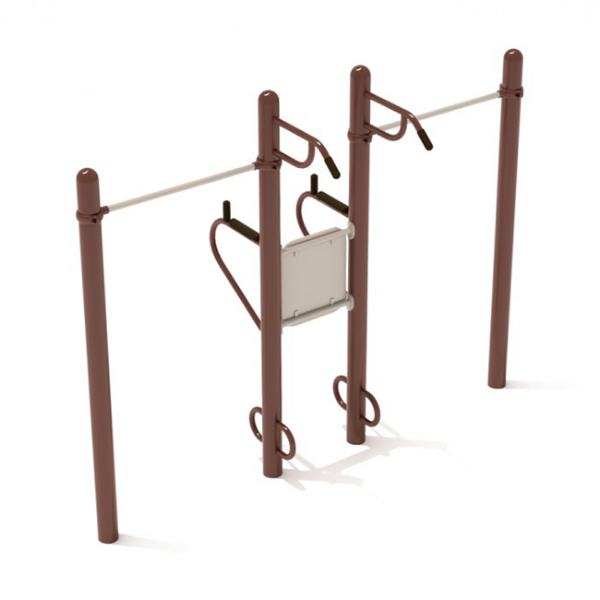 Pull and Dip Station Outdoor Fitness Equipment - Front
