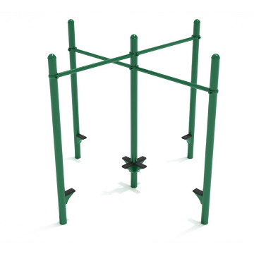 Quadruple Pull-Up Bar Unit Outdoor Exercise Equipment