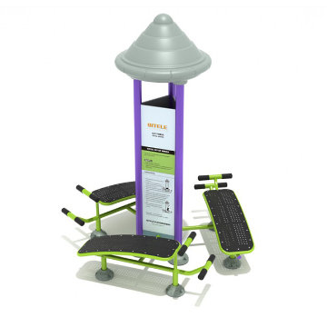 Royal Triple Station Sit Up Bench Outdoor Fitness Equipment