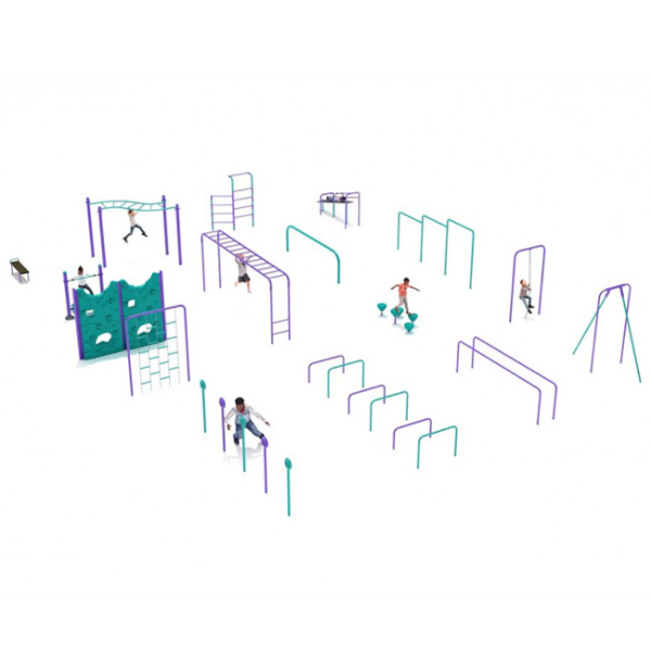 16 Piece Premier Kids Gym Course Outdoor Exercise Stations