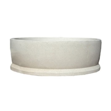 Low Profile Concrete Planter With Flared Base