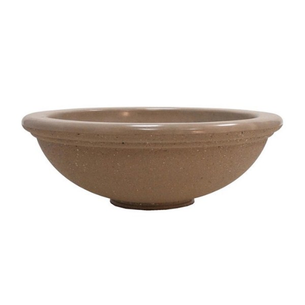 Low Profile Beveled Bowl Concrete Planter