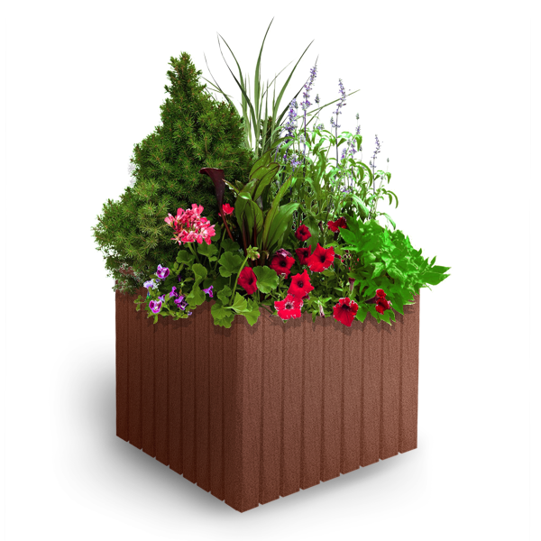 Illustration of Recycled Plastic Patio Tables With Built In Planter Box