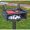 Infinitely Adjustable Pedestal Park Grill - 320 sq. inch Cooking Surface