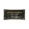 Bronze Memorial Plaque