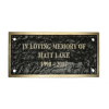 Bronze Memorial Plaque