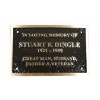 Large Bronze Memorial Plaque