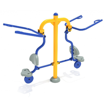 Double Station Lat Pulldown Outdoor Gym Equipment	