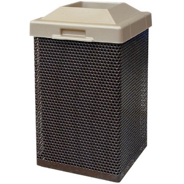 35 Gallon Steel Trash Receptacle