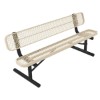 RHINO 8 Foot Rectangular Thermoplastic Metal Bench with Back - Quick Ship	