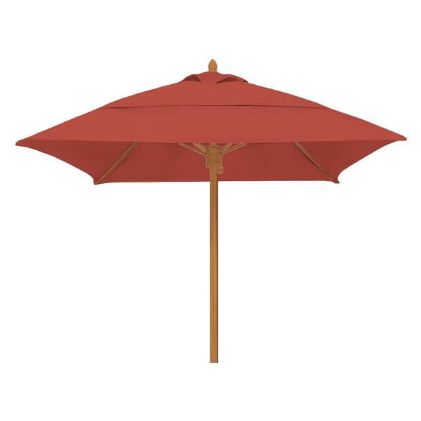 7.5 Ft. Square Market Umbrella -Bridgewater Style - FiberTeak Pole - Marine Grade Fabric	