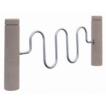 5 Space Wave Concrete Bike Rack