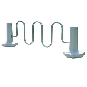 5 Space Wave Concrete And Metal Bike Rack