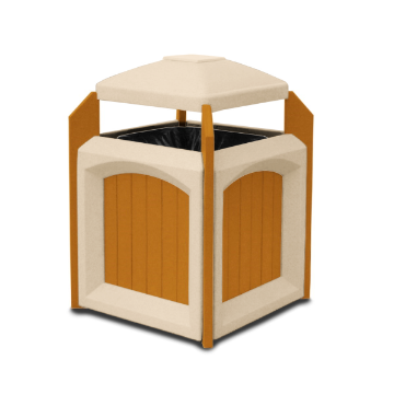 60 Gallon Jumbo Recycled Plastic Trash Can, 172 Lbs.	