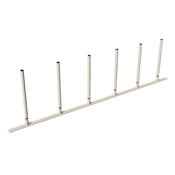 439-1008 - Weave Posts Agility Equipment For Dogs At Dog Parks - Set Of 6 - Tan