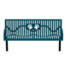B6WBCLASSWINGLP-PWS - 6 Ft. Classic Wingline Paws Design Dog Park Bench - Inground