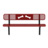 B6WBULP-BNS - 6 Ft. UltraLeisure Bones Design Dog Park Bench - Inground