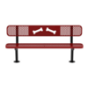 B6WBULP-BNS - 6 Ft. UltraLeisure Bones Design Dog Park Bench - Surface Mount