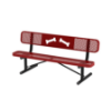 B6WBULP-BNS - 6 Ft. UltraLeisure Bones Design Dog Park Bench - Portable
