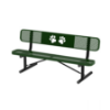 B6WBULP-PWS - 6 Ft. UltraLeisure Paws Design Dog Park Bench - Portable